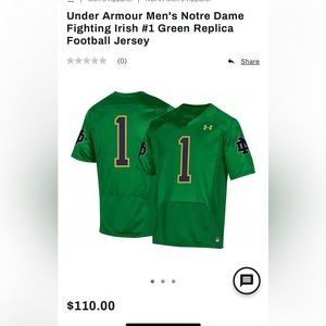 Brand new Notre Dame Fighting Irish Replica Jersey